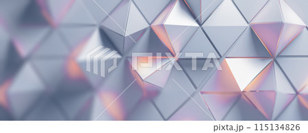 3D Render Futuristic Technology Background with Glowing Triangles 115134826
