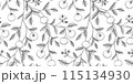 orange tree pattern black and white illustration 115134930
