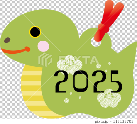 可愛的笑蛇黏土鈴的插圖 115135703