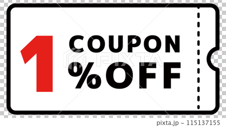 簡單的 1% OFF 優惠券材料 簡單的 1% OFF 優惠券材料 115137155