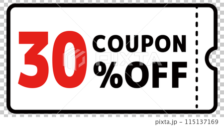 シンプルな30％OFFクーポン素材 115137169