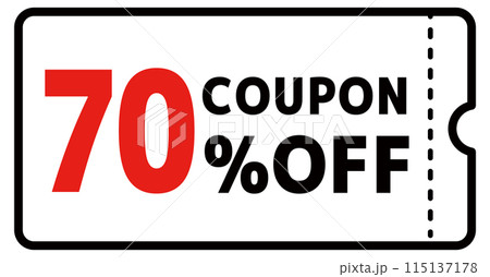 シンプルな70％OFFクーポン素材 115137178