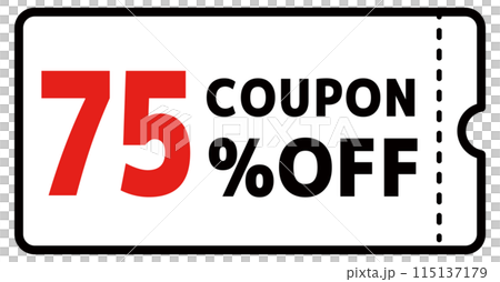 Simple 75% OFF coupon material 115137179