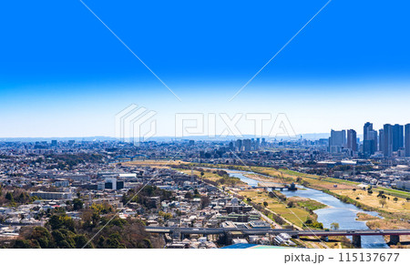 武蔵小杉 の パノラマビュー 【 神奈川県 の 都市風景 】 115137677
