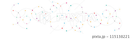 Abstract geometric background with plexus circles. Vector illustration of minimalistic design. 115138221