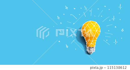 Idea light bulb with hand drawing sketch 115138612