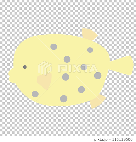 淺色可愛箱魚的插圖 淺色可愛箱魚的插圖 115139500
