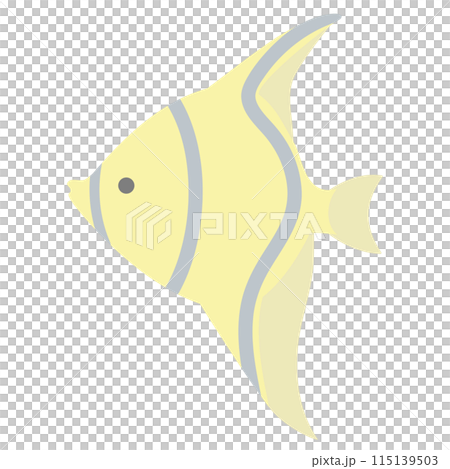 Illustration of a cute angelfish in pale colors Illustration of a cute angelfish in pale colors 115139503