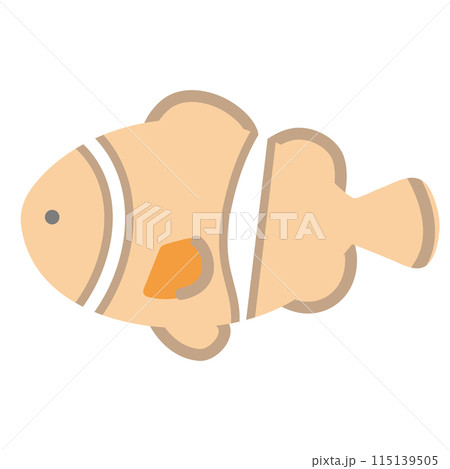 淡い色のかわいいクマノミのイラスト 115139505