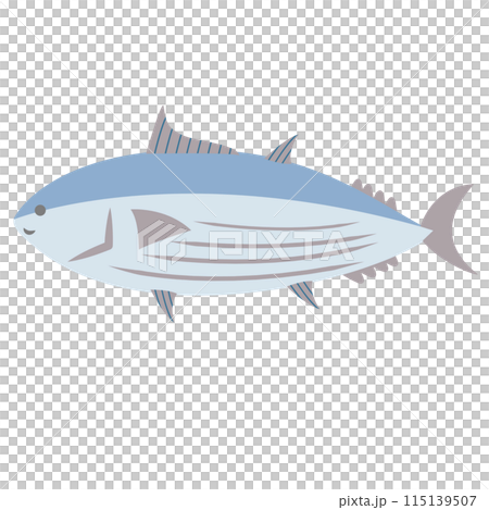 Light colored cute bonito illustration 115139507