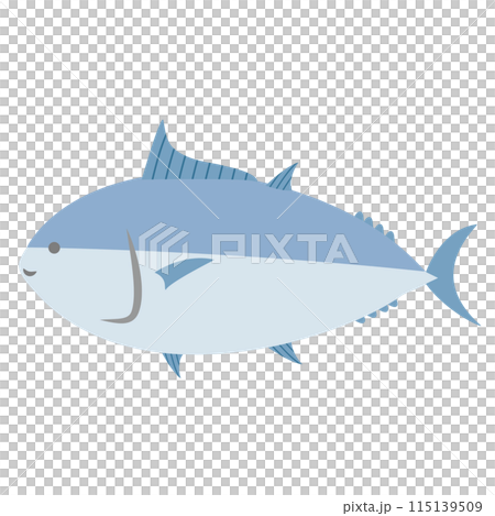 淺色可愛鮪魚插圖 淺色可愛鮪魚插圖 115139509