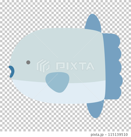 可愛的淺色翻車魚插圖 可愛的淺色翻車魚插圖 115139510