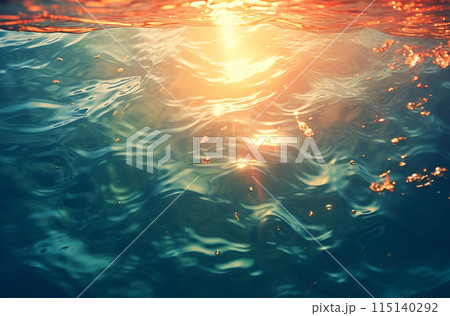 The sun shines brightly over the water The sun shines brightly over the water 115140292
