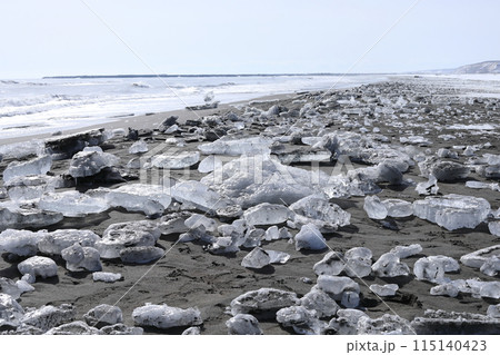 北海道の大津海岸に流れ着いた美しいジュエリーアイス【2月】 115140423