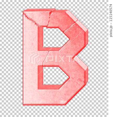 3D rendered illustration. Newspaper style letter on white background. Stony broken font. 115140574
