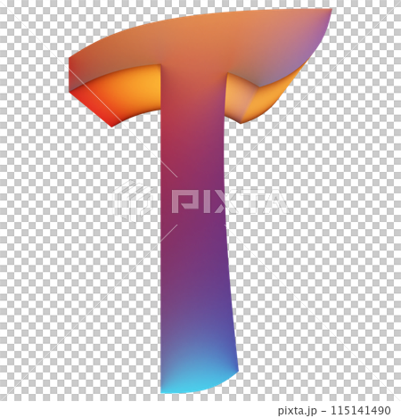 3D rendered matte letter on white background....のイラスト素材 [115141490] - PIXTA