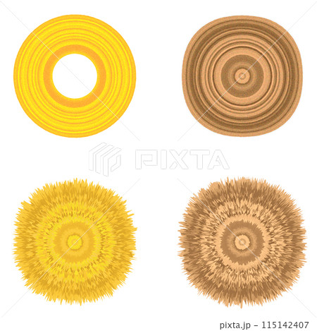 黄色と茶色のバウムクーヘン 115142407