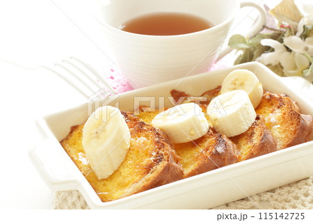 フランスパンのバナナフレンチトースト 115142725