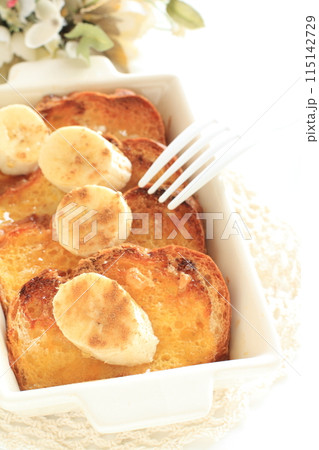 フランスパンのバナナフレンチトースト 115142729