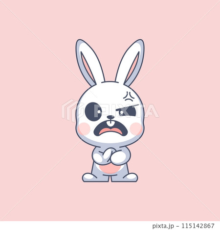 The cute bunny is angry 115142867