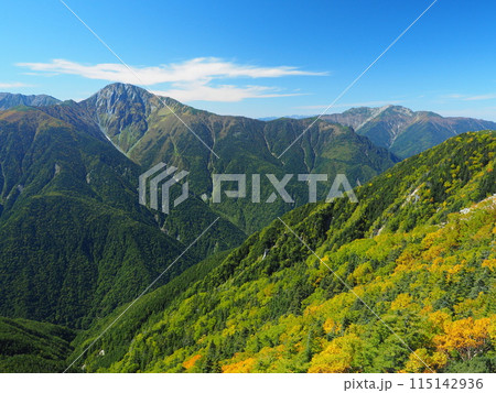 南アルプス・鳳凰三山薬師岳付北岳と仙丈ヶ岳北岳と仙丈ヶ岳 115142936