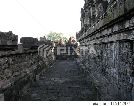 インドネシア　ボロブドゥール遺跡 115142976
