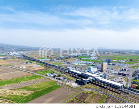 新函館北斗駅と函館新幹線総合車両所(北海道七飯町) 新函館北斗駅と函館新幹線総合車両所(北海道七飯町) 115144081