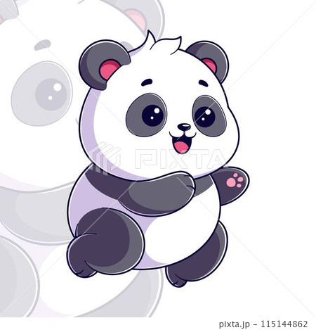 Cute panda is feeling happy Cute panda is feeling happy 115144862
