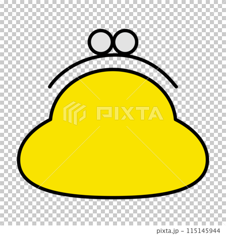 簡單的線條畫黃色錢包圖示袋 簡單的線條畫黃色錢包圖示袋 115145944