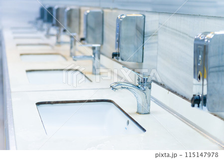 Public bathroom restroom interior 115147978