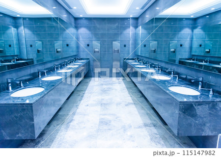 Public bathroom restroom interior Public bathroom restroom interior 115147982