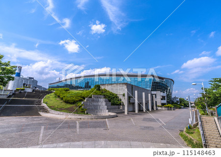 日本の横浜都市景観 横浜国際プールなどを望む 日本の横浜都市景観 横浜国際プールなどを望む 115148463