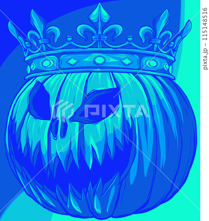 Happy Halloween Pumpkin King vector illustration on white background. 115148516