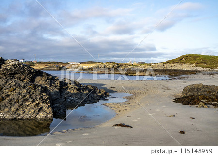 The beautiful coast at Rosbeg in County Donegal - Ireland. 115148959