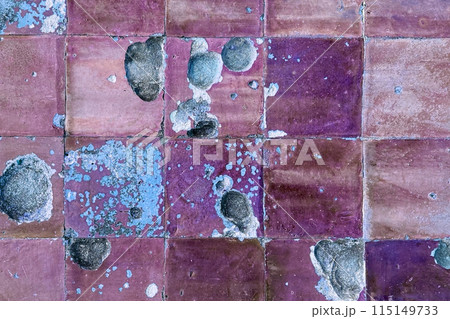 Pink and purple tile wall texture. Abstract background and texture for design 115149733