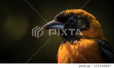 Northern Oriole bird with forest background. Generative AI 115149867