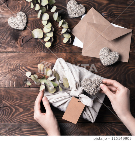 Zero waste Valentine's Day concept, copy space Zero waste Valentine's Day concept, copy space 115149903