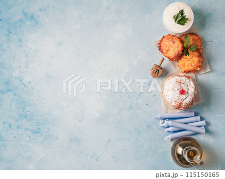jewish holiday Hanukkah concept background 115150165