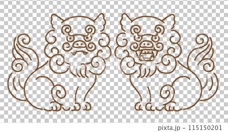 沖繩風獅爺的可愛插圖 沖繩風獅爺的可愛插圖 115150201