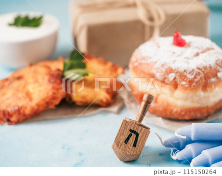 jewish holiday Hanukkah concept background jewish holiday Hanukkah concept background 115150264