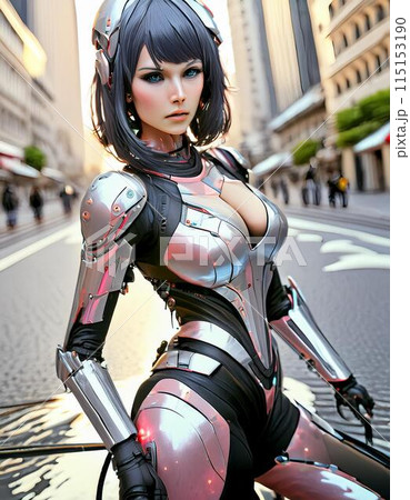 女性型メカニックヒューマノイド 女性型メカニックヒューマノイド 115153190