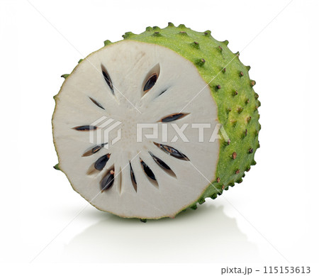 Soursop or custard apple fuite isolated on white background.jpg 115153613