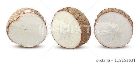 cassava root isolated on white background 115153631