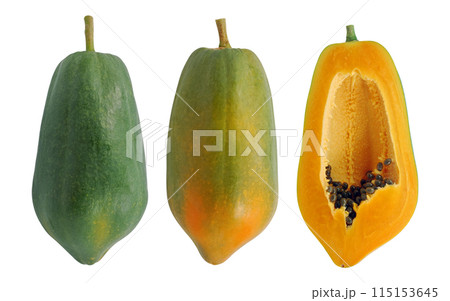 Papaya or Paw paw isplated on white background 115153645