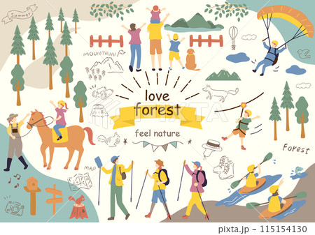 森のアクティビティ　素材集 115154130