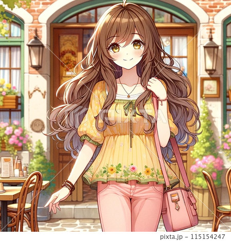 町中で散歩する女の子 generated by AI 町中で散歩する女の子 generated by AI 115154247