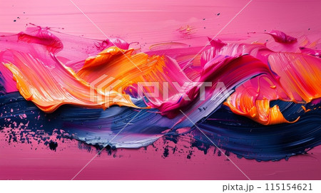 Vibrant Abstract Oil Painting Art 115154621