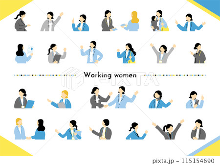 働く女性　ビジネスシーン素材集 115154690
