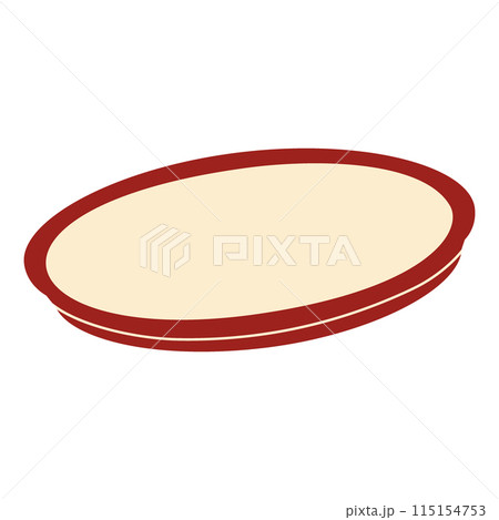 Empty oval plate in trendy Thanksgiving hues Hand drawn isolated template for deferent illustrations Empty oval plate in trendy Thanksgiving hues Hand drawn isolated template for deferent illustrations 115154753
