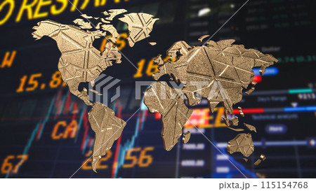 The world map on Business Background 3d rendering. The world map on Business Background 3d rendering. 115154768